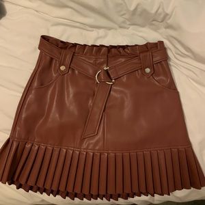 ZARA faux leather skirt